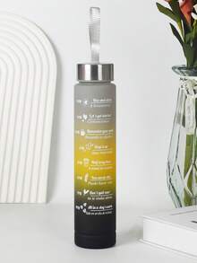 1pc 300ml/10oz Plastic Water Bottle, Portable With Cap & Strap, Multiple Colors Available, Suitable For Outdoor, Camping, Gym, Holiday & Birthday Gift