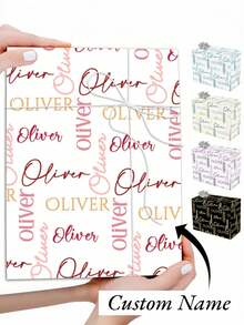 1pc Customized Wrapping Paper, Personalized Gift Wrapping Paper With Patterns And Text, Christmas Wrapping Paper, Fun Christmas Customized Gift, Party Wrapping Paper, Holiday Wrapping Paper, Wrapping Paper, Christmas Gift, Santa Claus, Santa Hat, 42*60cm, Gift For Him/Her - Style 6 - View 6