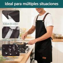 CYPN100 Guantes de Nitrilo Vinil de Alta Calidad Color Negro + 4 Guantes Gruesos + 1 Delantal - Sin Látex Sin Polvo Diseño Ambidiestro Ajuste Perfecto Desechables y ResistentesFashion - 224424374 - Ver 7