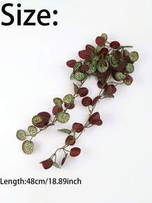 1株仿真秋海棠叶植物，悬挂式，逼真白色叶脉，胡椒草造型，适用于婚礼、生日、节日派对装饰，也适用于办公桌、墙面、客厅、卧室、花园、室内外家居装饰。 - 彩色 - 查看 7