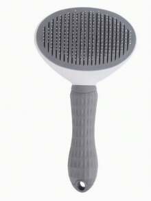 1 pieza/2 piezas Peine quitapelo para mascotas, peine de dientes finos para mascotas, quita pulgas, con botón de presión para eliminar pelusa, peine para desenredar, cepillo de belleza automático para perros y gatos. En primavera y verano, cuando las mascotas mudan su pelaje, este puede eliminarse de manera efectiva. - Multicolor - Ver 12