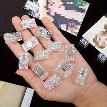 8个/12个亚克力磁性夹，用途广泛，可用于将便签和照片固定在冰箱、白板、储物柜、洗碗机上，也适用于厨房和家居装饰。 - 均碼 - 查看 2