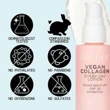 Pacifica Beauty Protector Solar de Colágeno Vegano SPF 30 de Amplio Espectro, Loción Facial de Uso Diario, Protección UVA/UVB para Todo Tipo de Piel, Fórmula Ligera, Hidratante+Moisturizing, Cruelty Free, Blanco, 1.7 Fl Oz - 1 - Ver 3