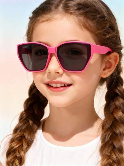 1 par de gafas decorativas con forma de rombo unisex - Gafas casuales - Gafas decorativas con marco grande - Hechas de material de PC duradero