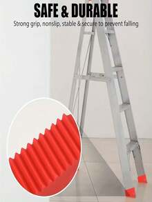 2个重型防滑橡胶梯脚 - 通用替换安全防滑帽，带纹理鞋头，耐用塑料防滑设计，适用于室内外，坚固耐用，适用于玻璃纤维梯子（经济实惠）