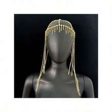 New Shiny Rhinestone Women Tassel Hair Chain Fashion Rhinestone Headpiece Hair Accessories For Stage Performance - 彩色 - 查看 7