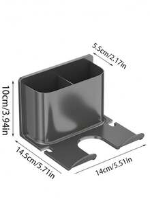 1pc Wall Mounted Hair Dryer Holder, Straightener Rack, Hair Dryer Storage Organizer, Bathroom Accessories Bathroom Accessories Bathroom Tools - Multicolor - View 11