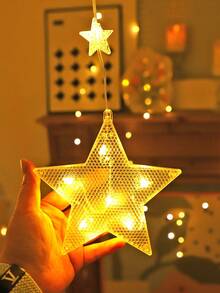 1pc 2m/2.56ft 69 LED Indoor Decorative Starry Curtain Lights, Battery Powered, Twinkle Lights, Bedroom Wall Decor Fairy LED String Lights, Wedding Party Decor Lights, Outdoor Starry Lights, Valentine's Day Decor Lights - Nhiều màu - Xem 3