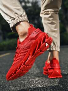 Blade运动鞋，男士休闲透气低帮跑步鞋，多功能、舒适，适合日常穿着，个性化设计，专业时尚运动鞋，多种颜色可选 - 紅色 - 查看 7