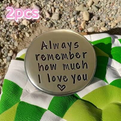 1pc Handmade Token Of Love - "Always Remember How Much I Love You", Anniversary Gift, Valentine's Day, Wedding Souvenir - Perfect For Him Or Her