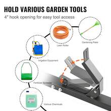 Trimmer Rack, 2 Place Weeder Trimmer Rack, Trim Holder Trailer Rack Carrier With Zinc Alloy Password Lock, Mount On Landscape Truck Trailer Enclosed Trimmer Rack  Eater Racks, Pair - Standing Type - 2-position - View 6