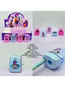 1pc K-Pop Girl Group Inspired Pencil Sharpener, Student Stationery, Gift For New Year, Valentine's Day, Back To School (Random Style) - Multicolor - View 3