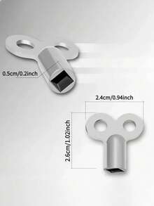 2/4/6 套耐用锌合金散热器排气阀钥匙 | 适用于暖通空调控制和供暖系统，高品质欧盟标准连接螺纹，排气钥匙，螺纹接头，紧凑设计，优质材料，金属排气钥匙，散热器钥匙，管道 - 彩色 - 查看 10