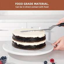 1pc Frosting Scraper, 6"/8"/12" Angled Icing Spatula, Stainless Steel Material, Curved Offset Professional Frosting Scraper, Lightweight Plastic Handle Frosting Scraper, For Cake Decorating Pastry Baking Kitchen, Stainless Steel Kitchen Accessories, Direct Food Contact. Multiple Size Design To Meet Different Needs For Precise Control And Smooth Edging, Easy To Handle Cakes, Desserts And Various Baking Smoothing. Dishwasher For Easy Cleaning, Making Your Creation Professional And Effortless. - - - View 5