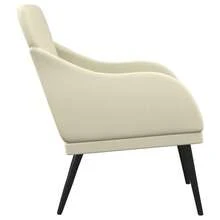 vidaXL Sessel Creme 63x76x80 cm Kunstleder - Hellgelb - Übersicht 2