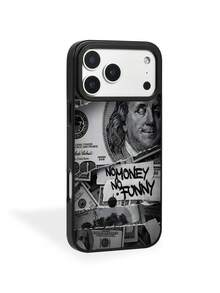 1pc No Money No Funny Pattern Print Mirror Acrylic Anti-Fall Phone Case Compatible With IPhone 13/11/17/17pro/16/14/15/15pro/15 Plus/15 Promax/7plus/8plus/X/Xs Max/Xr/11pro/12pro/13pro/14pro/12mini/13mini/11promax/12promax/13promax/14promax/14plus/17pro Max/17Air/6/6s Plus/7/8/16Pro/16plus/16promax/Se2/17promax&Compatible With Samsung Galaxy/A54/A14/A12/A13/A15/A32/A33/A24/A52S/S20/S21/S22/S23/S24/S23Plus/S24ultra/S25/A15/A33/A23