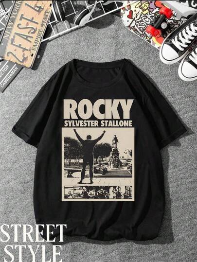 Camiseta Rambo Rocky Balboa Filmes Ação Silvester Stalone Ator Tiro Boxe Esporte Unissex Masculino Feminino 100% Algodão Top Premium Streetwear Lançamento Envio Imediato Varias Cores!!