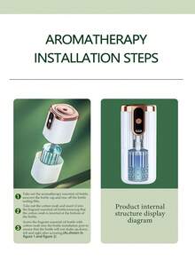 1pc 50ml Luxury Lavender Bathroom Aroma Diffuser USB Rechargeable 5 Timing Spray Modes Wall-Mounted & Desktop Design For Hotel Aromatherapy Machine Home Air Freshener Car Air Freshener Bedroom Essential Oil Diffuser - White Gold Plating - View 8