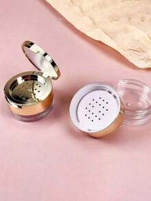 Barattolo da viaggio ricaricabile per cipria con specchio - Contenitore per cipria compatta, coperchio a scatto e design con iniziale da 26 lettere, scatola di imballaggio, strumento cosmetico, motivo floreale rosa per uso on-the-go - Idea regalo perfetta per San Valentino, Distributore di cipria portatile, Barattolo da viaggio per cipria, Distributore di cipria elegante, Adatto come regalo per amici, famiglia, colleghi, compagni di classe e persone care - Multicolore - Visualizzare 4