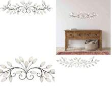 Stratton Home Decor - Decoracin de pared de hoja de metal cepillada para decoracin del hogar, decoracin de pared de metal hecho a mano para entradas y dormitorios, decoracin de pared tradicional - como se muestra en la figura - Ver 1