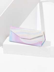 1pc Foldable Sunglasses Case, Unisex Portable Solid Color Eyeglasses Box, Korean Style - Multicolor - View 12