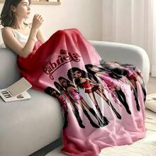 1PC KPOP Katseye Gabriela Flannel Throw Blanket, Fashionable Style, Multi-Scene Use, Soft And Comfortable, Perfect Gift For Fans - Kiểu 01 - Xem 9