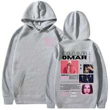 Sweat-shirt à capuche mode homme femme Omar Courtz Primera Musa Album Tour Merch. Sweat-shirt oversize streetwear style hip hop - Noir - Voir 7