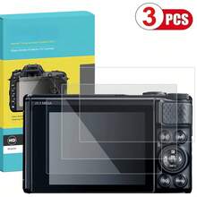 3 szt. 0,3 mm, szkło optyczne, twardość 9H, folia ochronna na ekran do aparatu Canon SX740 HS/SX730 HS, wysoka rozdzielczość, przezroczysta, łatwa w montażu, bez pęcherzyków powietrza, odpowiednia do akcesoriów do aparatów Canon, osłona ekranu do kamery, akcesoria do kamer sportowych - Wielokolorowe - Zobacz 9