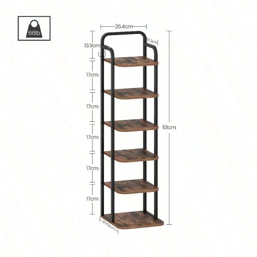 Shoe Racks - Rustic Brown and Black - View 1