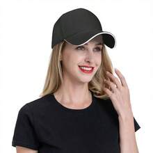 Custom Hat Design Classic Hats Men Women, Baseball Cap Outdoor Sports - 純黑色 + 均碼 - 查看 8