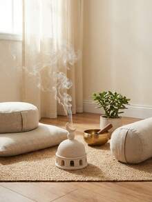 1个清真寺圆顶形树脂香炉，简约新月形装饰香炉，拱形镂空底座，适用于家居装饰、摆件、礼品、斋月用具、斋月用途、斋月礼物 - 彩色 - 查看 7