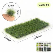 60pcs/140pcs Static Grass Tufts Model Train Landscape Garden Decor Diorama Set - As Photos - View 3