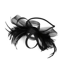 1pc Fascinators Hat Mesh Ribbons Feathers On A Headband And A Clip Tea Party Headwear For Girls And Women,Holiday,Festival - Multicolor - View 19