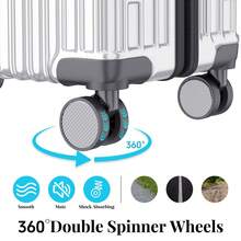 YSTYLE Có nhiều màu sắc để lựa chọn. Được làm từ chất liệu PVC, có khóa số và bánh xe đa năng êm ái, thích hợp để đựng quần áo cho các chuyến công tác, du lịch bụi và du học. - Bạc - Xem 6