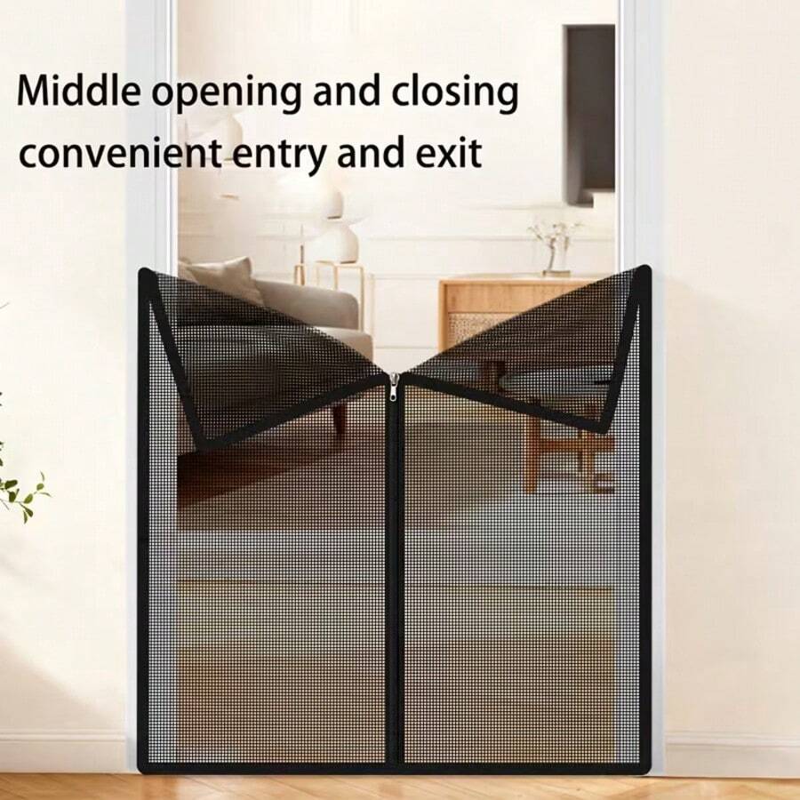 No Drill Pet Safety Fence - Portable Pet Isolation Net, No Drilling Installation, Space-Saving, Adjustable Height, Suitable For Dogs, Cats, And Other Pets, Ideal Choice For Pet Owners