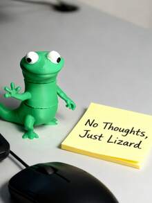 Viral "Lizard Lizard" Meme Fidget Toy - 3D Printed Articulated Dancing Green Lizard - Funny Wiggle Desk Pet For - Green - View 7