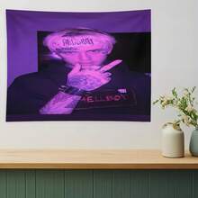 LIL Rapper PEEP Tapestry Music Album Poster Flag For Room Teen Girls Boys Indoor Outdoor Living Room Bedroom And College Dorm For Friends Gift - 白色 - 查看 4