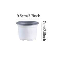 30 Stücke 3,5 Zoll Mini Weiße Sukkulenten Pflanztöpfe, Kleine Sukkulenten Luftpflanzen Blumentöpfe Kakteen Behälter, Geschenke für Pflanzenfans, Heim- und Bürodekoration - Weiss - Übersicht 5