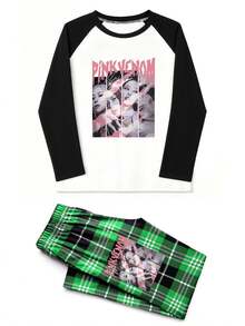 "Pink " Pajama Set | Luxuriously Snug Hug | Upgrade Sleep |  For Home & Vacation - Green - View 1