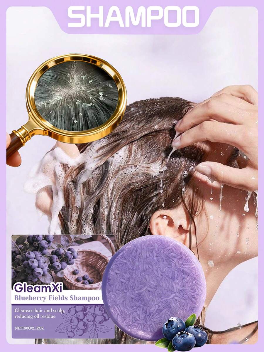 1盒60克蓝莓花园洗发皂，温和去屑，滋养头皮，有效防止头发打结，每日温和清洁头皮，令秀发亮泽健康。 - 藍莓田園洗髮精 - 查看 1