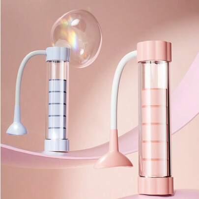 1个便携式呼吸哑铃，腹式呼吸练习，提升肺活量、腹肌、盆底肌和面部核心训练器，可调节家用健身器材（面部和腹肌训练） - 粉色/蓝色 | 肺活量、核心腹肌和盆底肌锻炼器材 | 便携式家用健身装备