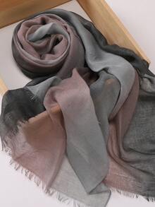 Spring/Summer Modest Tie Dye Tie-Dye Floral Print Soft Breathable Headscarf - Multicolor - View 14