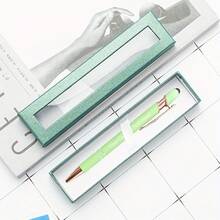 Customized Text Logo Touch Screen Capacitive Ballpoint Pen Gift Set, Personalized Luxury Soft Touch Rose Gold Exquisite Custom Pen Rubber Capacitive Ballpoint Pen Push Button Pen Aluminum Barrel Ballpoint Pen, Back To School Gift, Office & Study Supplies, Christmas Gift, Wedding/Holiday Party Gift, Groomsman Gift, Gift For Men/Women/Dad, Birthday Gift, Engagement Groomsman Gift - Multicolor - View 8