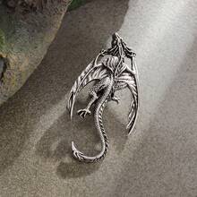 1pc Retro Domineering Dragon Brooch, Great Gift, For Men And Women Clothing Bag Backpack, Banquet Party Festival Performance - 1 - 查看 6