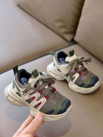 1 par de zapatillas deportivas transpirables de malla unisex, suela suave antideslizante, zapatos casuales de moda versátiles para estudiantes, adecuados para primavera y otoño