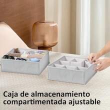 CYPN2 Piezas Organizador de Cajones para Ropa Interior Calcetines Brasier Organizador de Armario con Metralla Redimensionable GrisFadhion - 219706252 - Ver 4