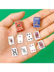 54pcs/Set Creative & Unique Mini Playing Cards Party Game Set. Innovative Mini Playing Card Design, Portable For Outdoor Use, Fun And Compact. Suitable For Multiple Players, Entertaining Card Games, Also An Ideal Choice For Birthday Celebrations. Applicable For New Year, Valentine's Day, Party Gatherings, Party Favors And Various Party Events. - Multicolor - View 7
