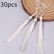 30 chiếc/gói Mặt dây chuyền tua rua bằng polyester kèm dây, tua rua nhiều màu sắc kiểu Trung Quốc, dài 8cm, thích hợp trang trí làm bookmark, móc khóa, đồ treo xe, dây đeo điện thoại, phụ kiện Hanfu tự làm. - Dây tua rua có dây treo - Xem 28