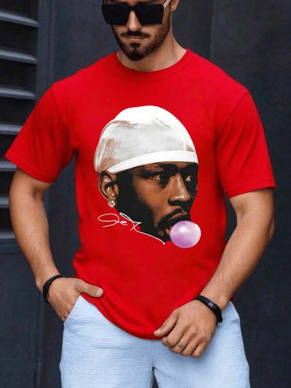 Retrato artístico de perfil con gorro blanco que transmite actitud moderna y confianza combinando tonos cálidos y contraste intenso camiseta de hombre 100% algodón 220g cómoda y resistente ideal para uso diario y ocasiones casuales