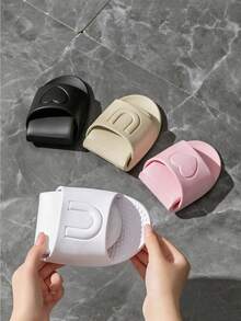Foldable Travel Slippers For Men & Women, Lightweight Indoor Bathroom Home Shoes, Portable Quick-Dry Non-Slip Shower Sandals, Foldable Massage Slide Slippers, Comfortable Open-Toe Wear-Resistant Slippers With Soft Non-Slip Soles, Suitable For Home, Dorm, Gym, Swimming Pool, Spa, Camping, Beach, Shower, Hotel - Multicolor - View 1